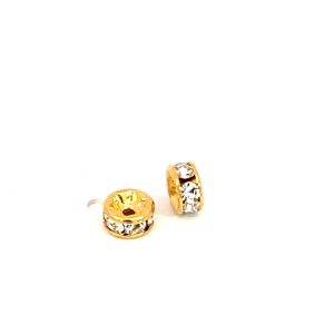 PEWTER GOLD PL CZ DONUT SPACER - 4X2 <br/>20009.4