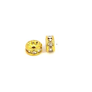 PEWTER GOLD PL CZ DONUT SPACER - 5X3 <br/>20009.5