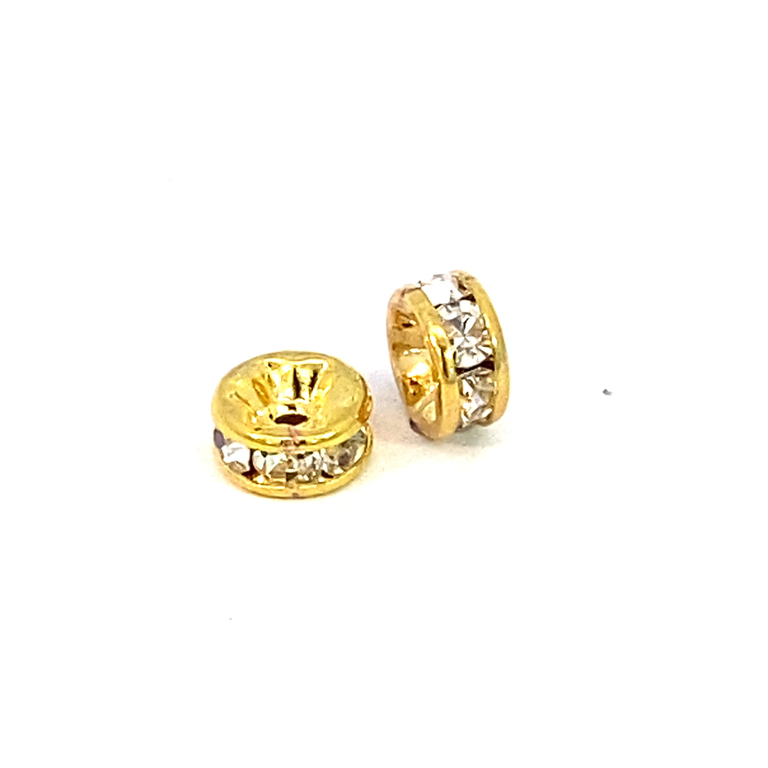 PEWTER GOLD PL CZ DONUT SPACER - 6X3 <br/>20009.6