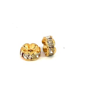 PEWTER GOLD PL CZ DONUT SPACER - 7X3 <br/>20009.7
