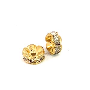 PEWTER GLD PL CZ DONUT SPACER - 7X3 <br/>20012