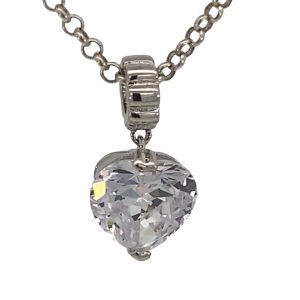 PEWTER RHD PL SPACER WITH CZ HEART - 21X11 <br/>20026