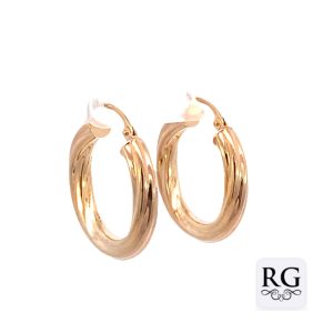 9CT YG HOLLOW RND TWISTED HOOPS - 23X4 - 1.72g  <br/>2023