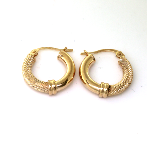 9CT YG HOL PLAIN+MESH TUBE HOOPS - 16X3 - 1.4g  <br/>2026