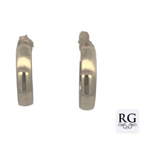 9CT YG PLAIN D-SHAPE HALF HOOPS - 18X4 - 3.6g <br/>2078