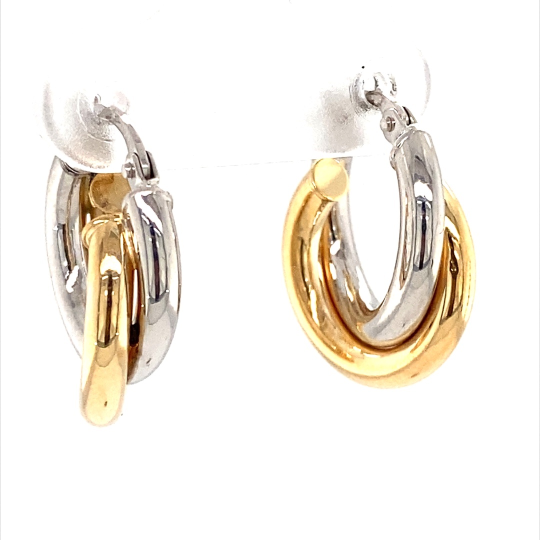 9CT Y+WG HOLLOW DBL TUBE HOOPS - 18X5 - 1.4g <br/>2125 - Image 2