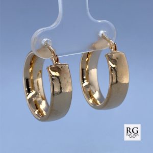 9CT YG HOL OVAL TUBE HINGE HOOPS - 20X6 - 1.8g <br/>2516