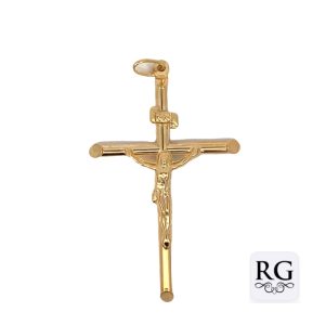 9CT YG HOLLOW CRUSIFIX CROSS - 56x33 - 2.6G <br/>518