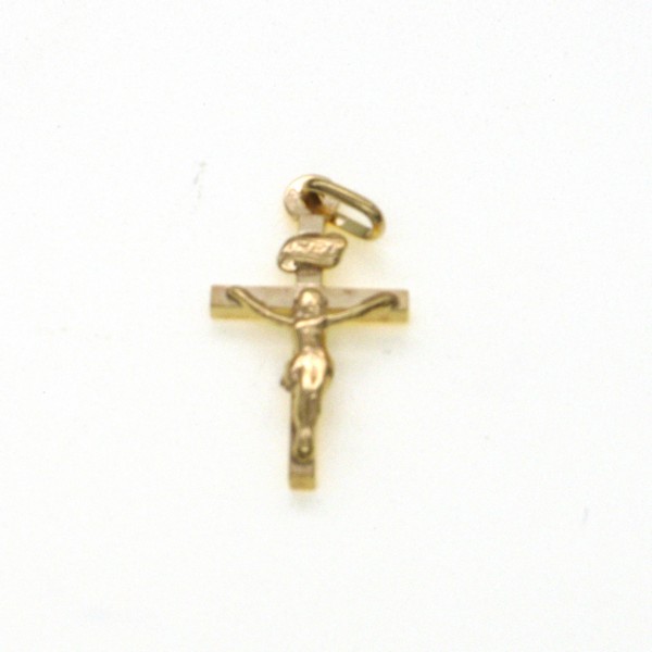 9CT YG HOLLOW CRUSIFIX CROSS - 28X13 - 1.5g <br/>544 - Image 2