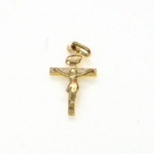 9CT YG HOLLOW CRUSIFIX CROSS - 28X13 - 1.5g <br/>544