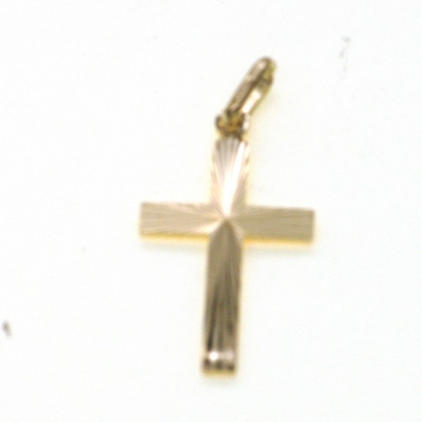 9CT YG DIA CUT STRIPES CROSS - 23X13 - 0.8g <br/>549 - Image 2