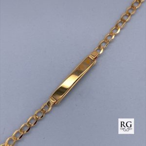 9CT YG ID FLAT CURB LINK BRAC - 5+3.6MM - 2.9g <br/>5510.19