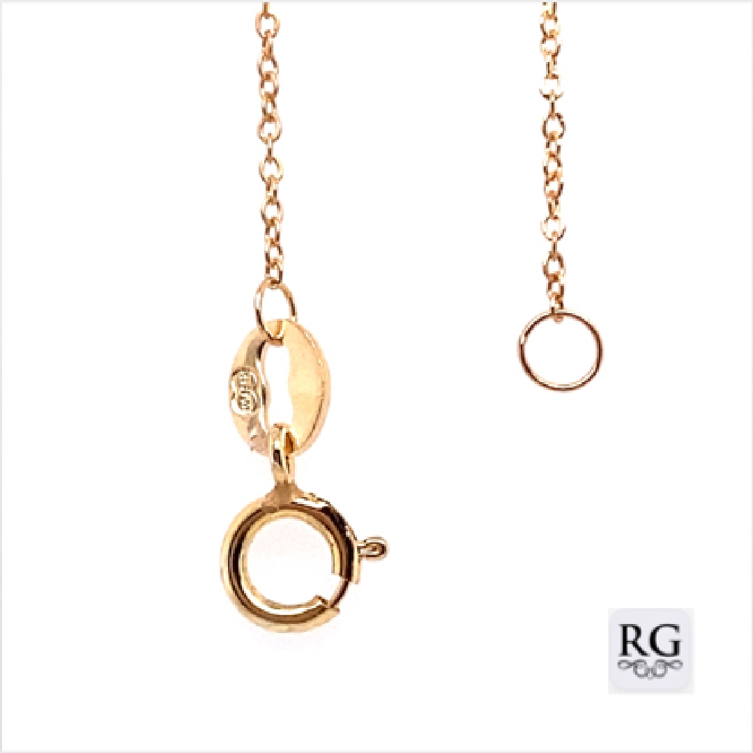 9CT YG BALLS ON ANCHOR BRACELET+CHAIN - 3MM <br/>5515 - Image 3