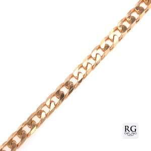 9CT YG BEVEL EDGE CURB CHAIN - 3.1MM <br/>5516