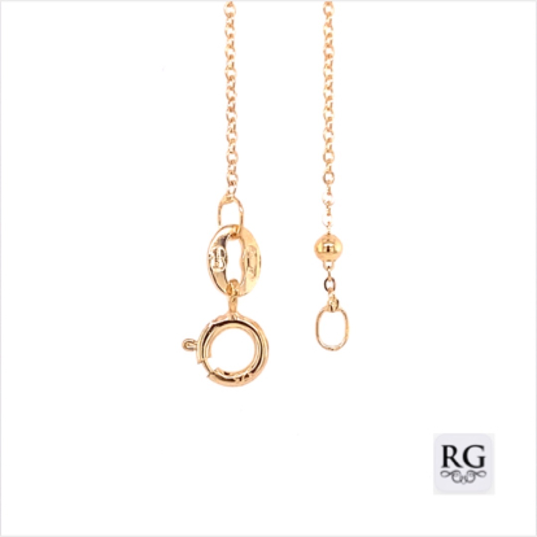 9CT YG BALLS ON ANCHOR CHAIN - 0.8+1.75MM - 0.8g <br/>5535.45 - Image 3