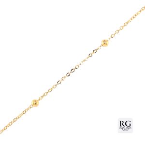 9CT YG BALLS ON ANCHOR CHAIN - 0.8+1.75MM - 0.8g <br/>5535.45