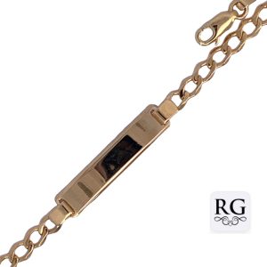 9CT YG ID FLAT CURB LINK BRAC - 6+4MM - 4.18g <br/>5548.19