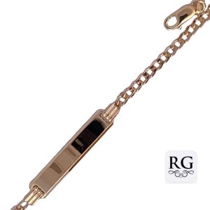 9CT YG ID FLAT CURB LINK BRAC - 5+2.3MM - 2.2g <br/>5574.19