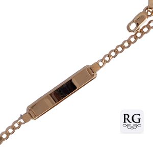 9CT YG ID FLAT CURB LINK BRAC - 5+2.4MM - 2g <br/>5579.16