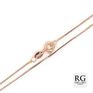 9CT YG BOX CHAIN - 0.7MM - 46CM - 1.3g <br/>5583.46