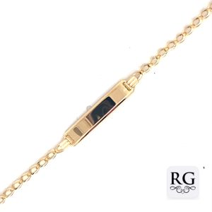 9CT YG ID BABY DBL OVAL LINK BRAC - 4.8MM - 1.95g <br/>5597.16