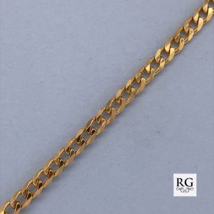 9CT YG BEVEL EDGE CURB LINK CHAIN - 2.9MM - 7g <br/>5606.45