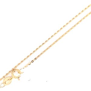 9CT YG FLAT ANCHOR LINK CHAIN - 1MM - 45CM - 0.84g <br/>5623.45