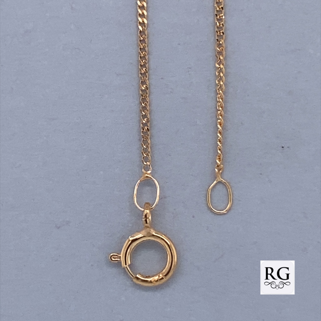 9CT YG CURB LINK CHAIN - 0.8MM <br/>5628 - Image 2