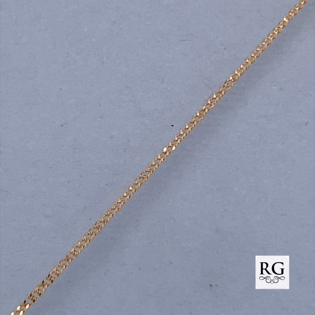 9CT YG CURB LINK CHAIN - 0.8MM <br/>5628