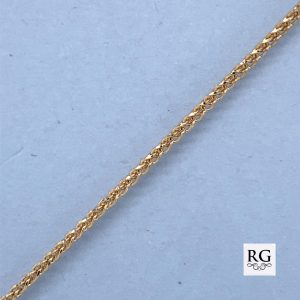 9CT YG WHEAT LINK CHAIN - 1.2MM <br/>5632