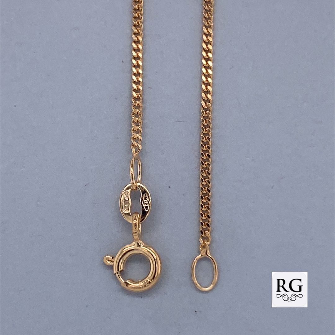 9CT YG CURB LINK CHAIN - 1.3MM <br/>5648 - Image 2