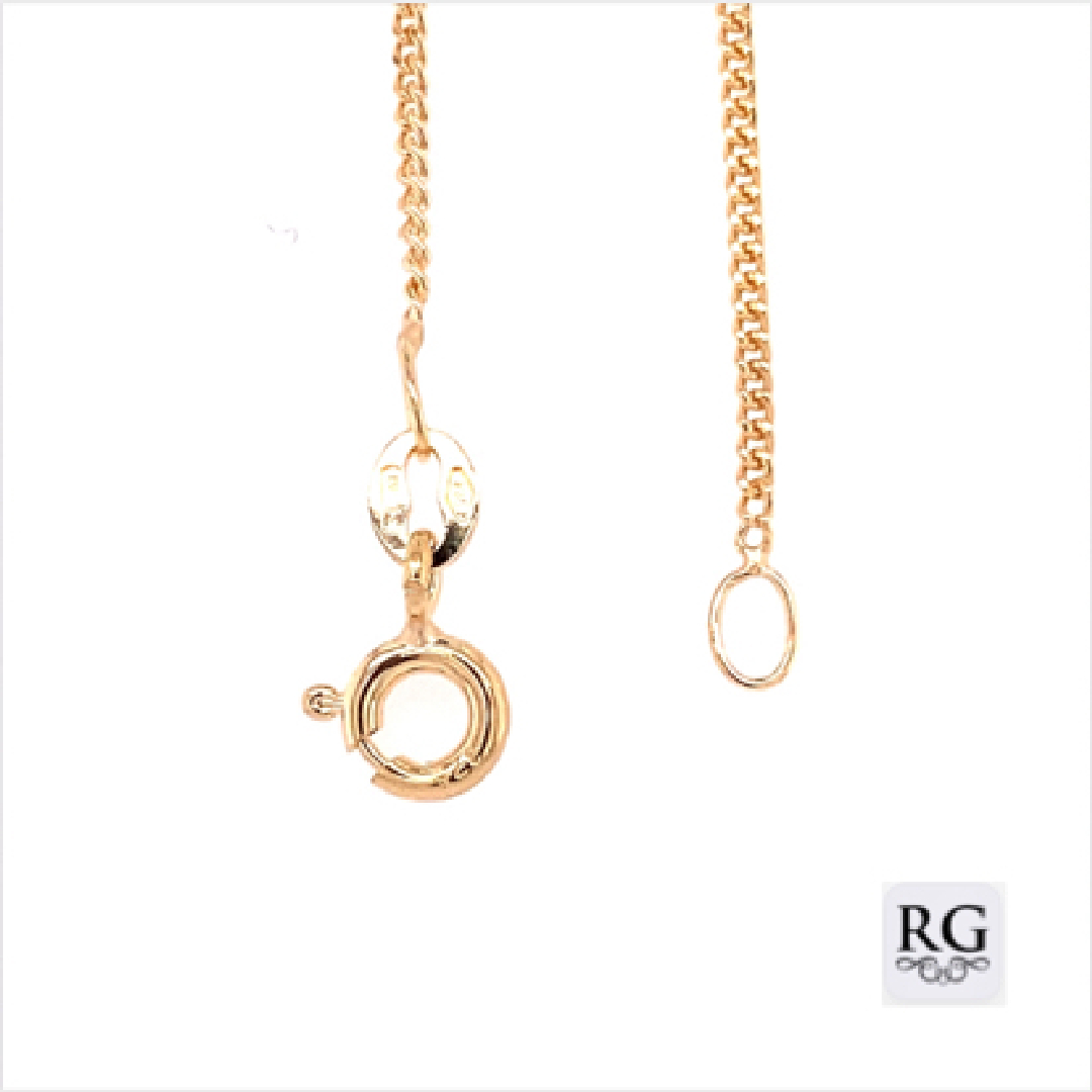 9CT YG CURB LINK CHAIN - 1.3MM <br/>5648 - Image 3