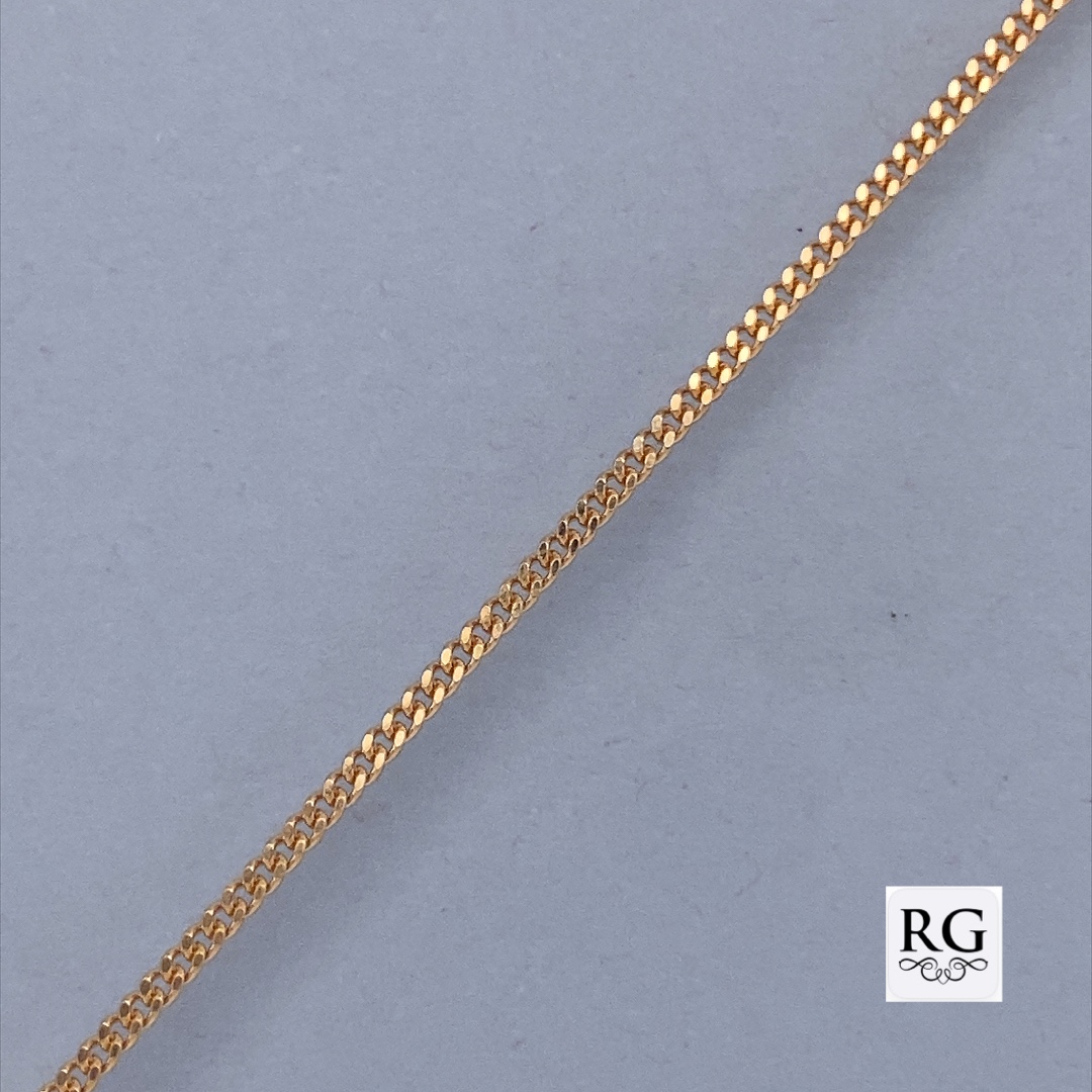 9CT YG CURB LINK CHAIN - 1.3MM <br/>5648