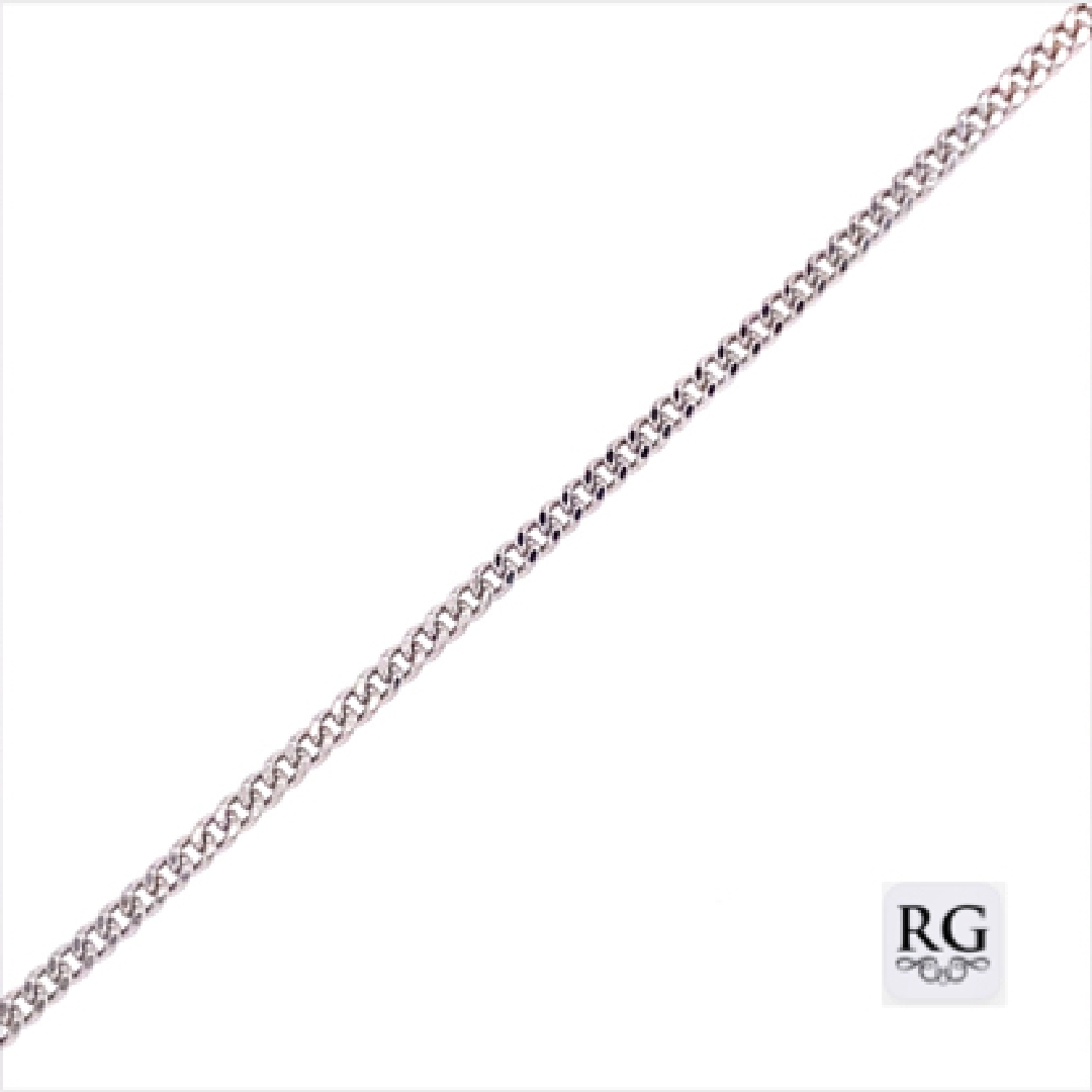 9CT WG CURB LINK CHAIN - 1.3MM <br/>5648W