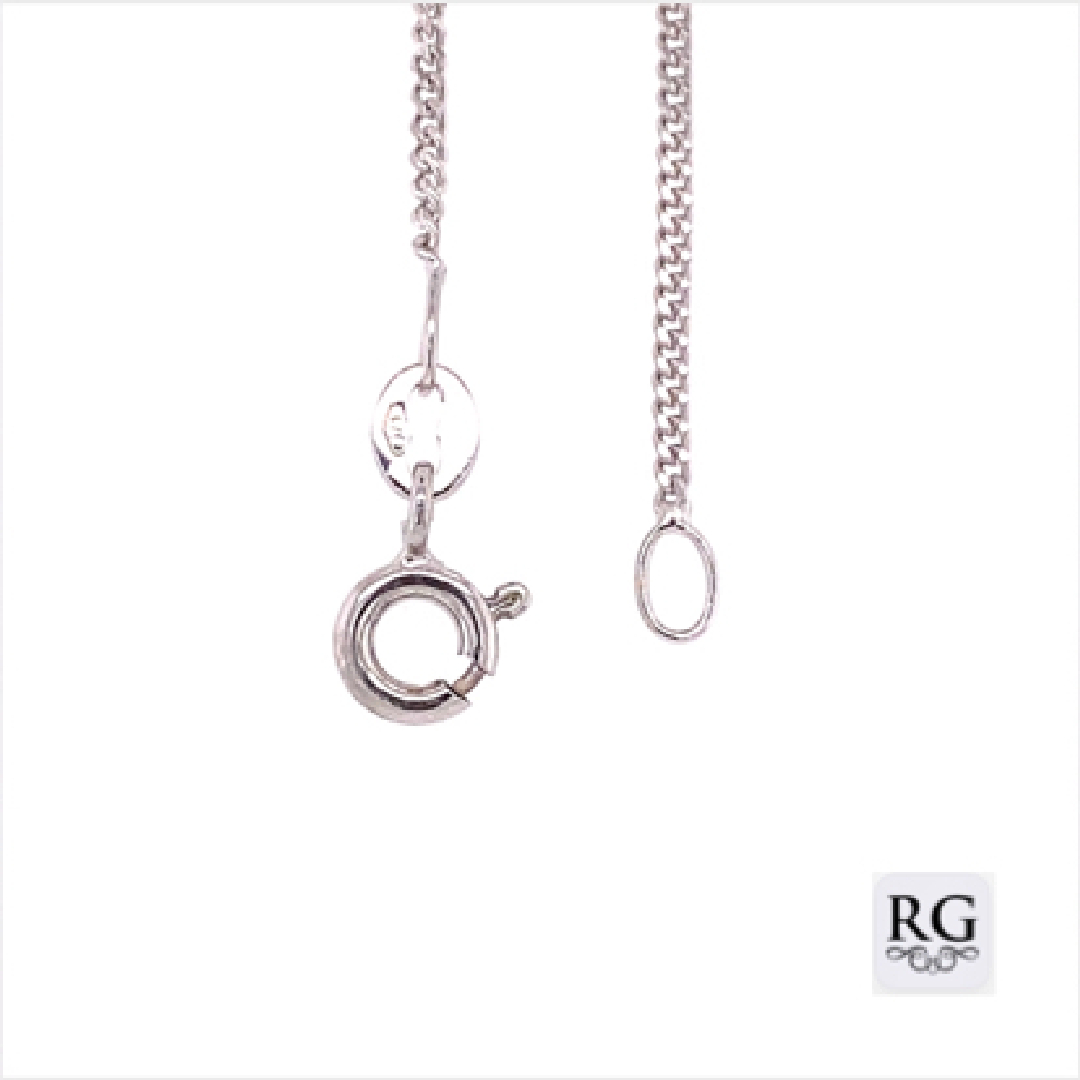 9CT WG CURB LINK CHAIN - 1.3MM <br/>5648W - Image 2
