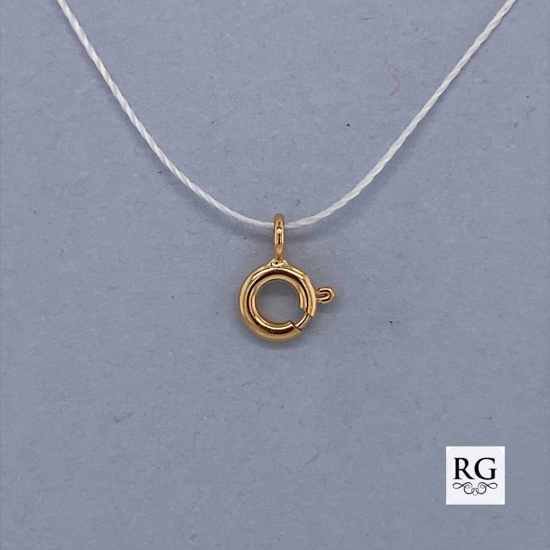 9CT YG BOLTRING CLASP - 5X1.5MM - 0.13g <br/>BOL5X1.5