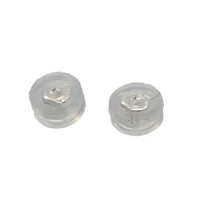 18CT WG SILICONE BUTTERFLIES - 5MM - P/PAIR