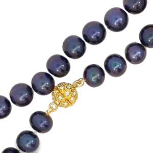 925 PEACOCK BLUE POTATO FW PEARL CHAIN - 8-9MM <br/>FWP004.45