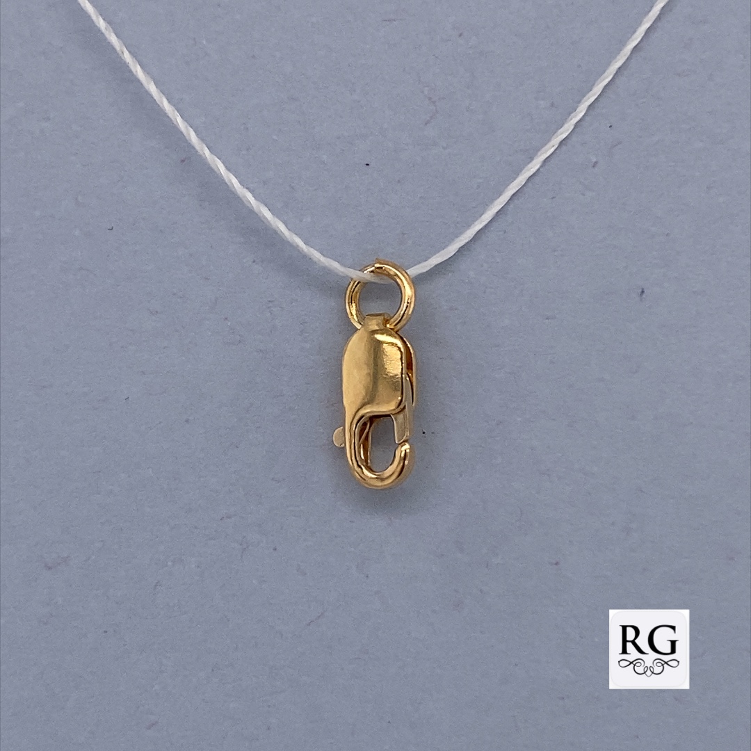 9CT YG ITALIAN CLASP - WITH O-RING - 11X3.2 0.28g <br/>ITA11X3