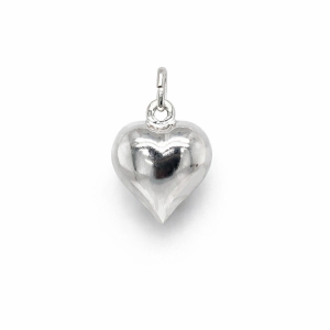 925 HOLLOW PUFFED HEART CHARM - 23X15 - 2.4g <br/>M10002