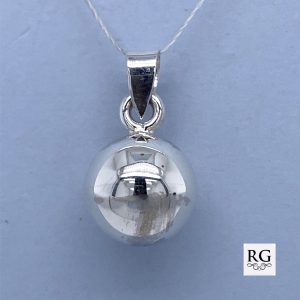 925 PLAIN JINGLE BELL BALL PENDANT - 12MM - 3.9g <br/>M10025