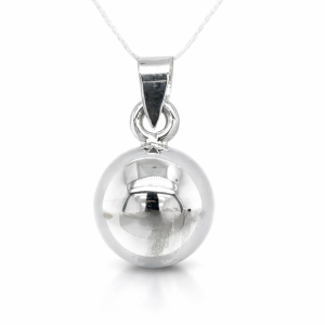 925 PLAIN JINGLE BELL BALL PENDANT - 12MM - 3.9g <br/>M10025