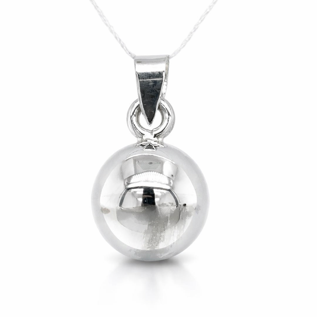 925 PLAIN JINGLE BELL BALL PENDANT - 12MM - 3.9g <br/>M10025