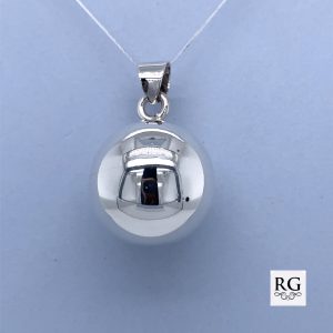 925 PLAIN JINGLE BELL BALL PEND - 20MM - 10.98g <br/>M10026