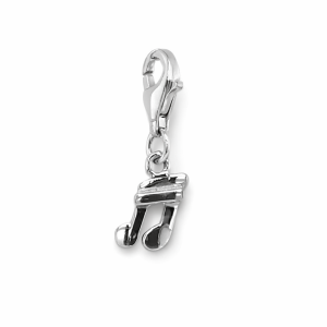 925 PLAIN FLAT MUSIC NOTE CHARM - 20X5.5 - 0.65g  <br/>M10030