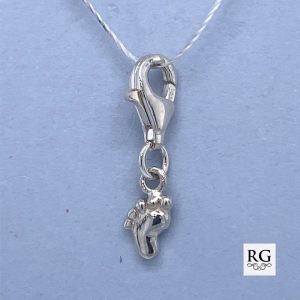 925 PLAIN FOOT PRINT CHARM - 19X4 - 0.66g - LOBSTE <br/>M10034