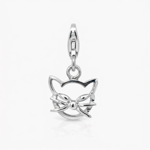 925 CATS HEAD OUTLINE CHARM - 22X12 - 1.18g <br/>M10035