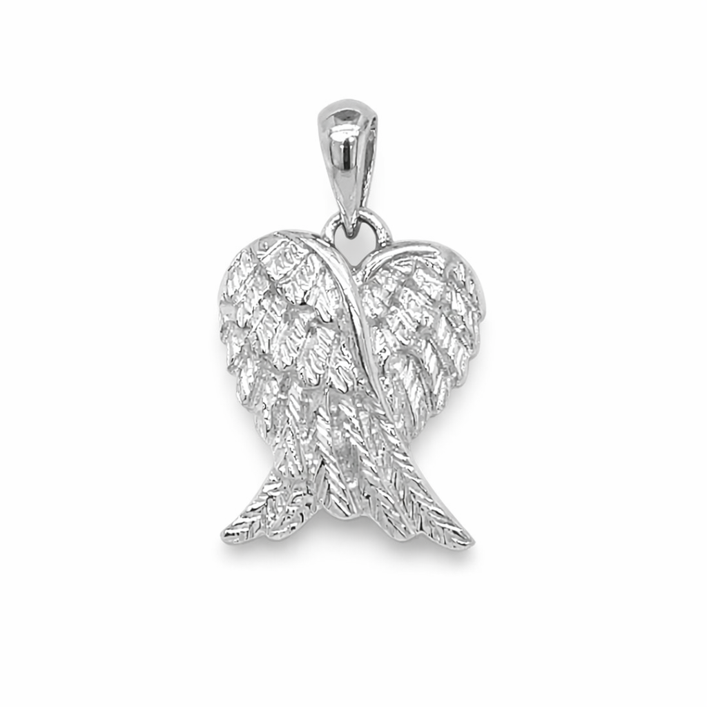 925 FOLDOVER ANGEL WINGS PENDANT - 23X14 - 2.6g <br/>M10037
