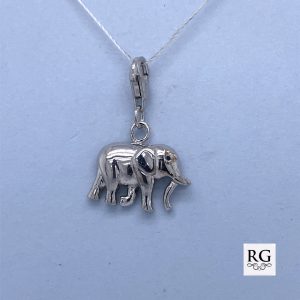925 CZ HOLLOW ELEPHANT CHARM - 24X16 - 2.35g <br/>M10042