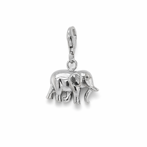 925 CZ HOLLOW ELEPHANT CHARM - 24X16 - 2.35g <br/>M10042